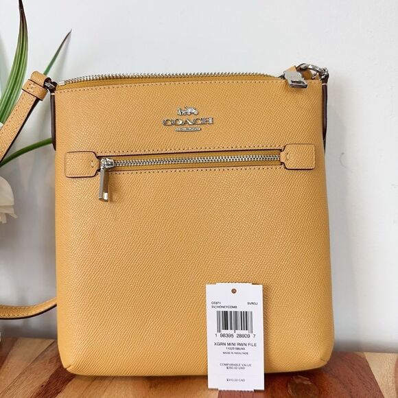 NWT Coach Leather Mini Rowan File Bag - Picture 7 of 7